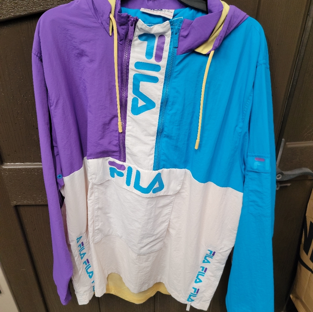 Mens Fila Windbraker Pullover Hoodie